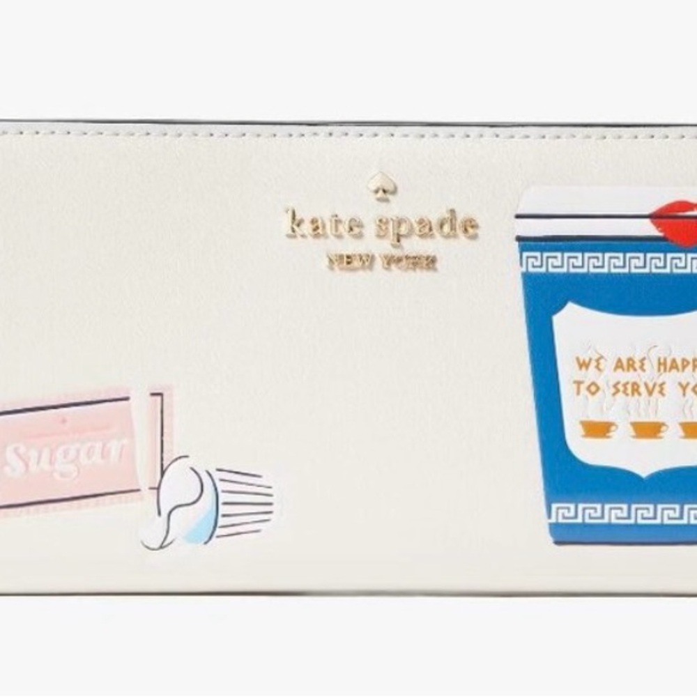Kate Spade Coffee Break Large Slim Bifold Wallet